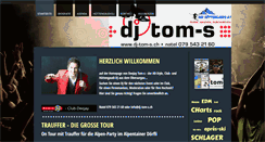 Desktop Screenshot of dj-tom-s.ch